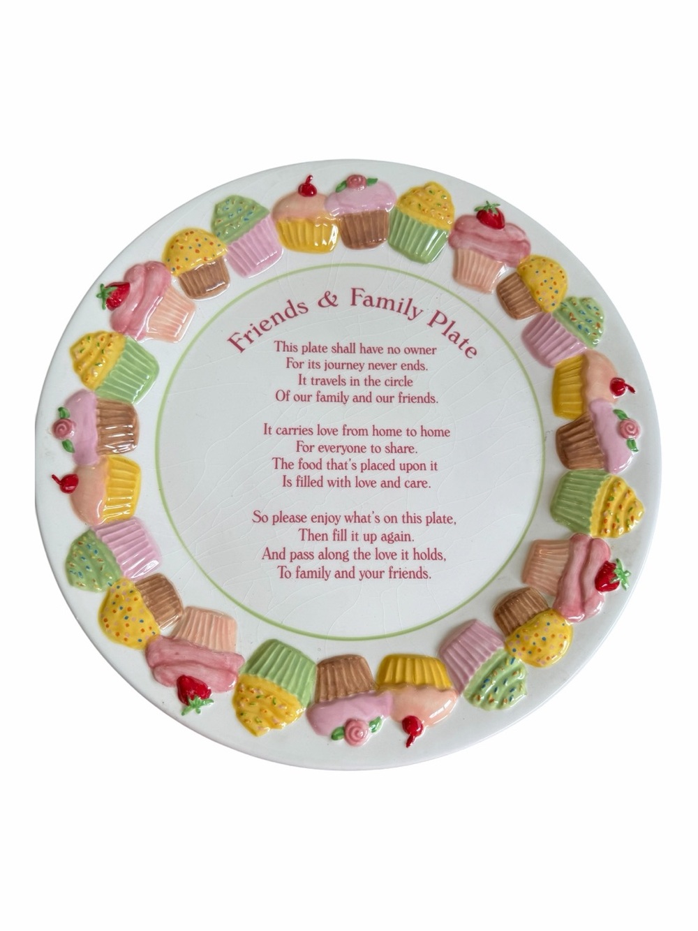The Original Friends & Family Cupcake Decorative Collector’s Plate